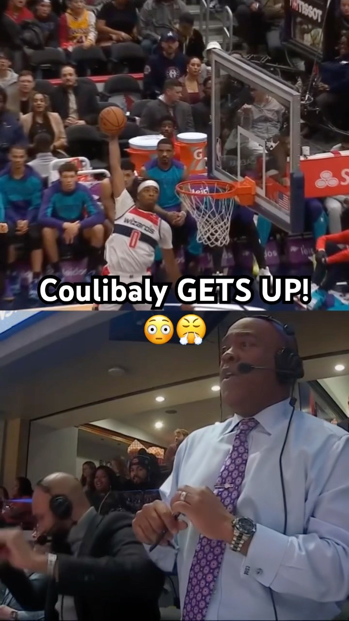 Bilal Coulibaly RISES UP for the alley-pop Slam \u0026 the Wiz announcer loves it! ??|#Shorts