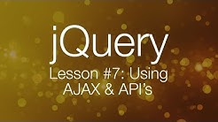 jQuery Ajax Tutorial #1 - Using AJAX & API's (jQuery Tutorial #7) - Durasi: 7.32. 