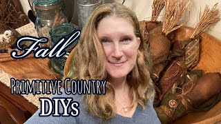 Fall Primitive country DIYS and decorating 🍂collaboration