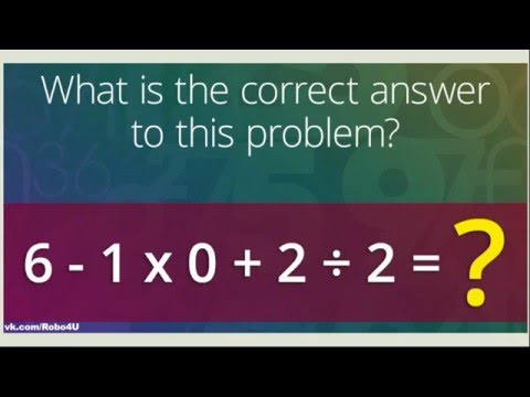 6-1x0+2÷2 = ? - правильный ответ