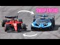 Ferrari F1 2023 SF-23 vs Bugatti Bolide - SWAP ENGINE - Le Mans 24h Circuit