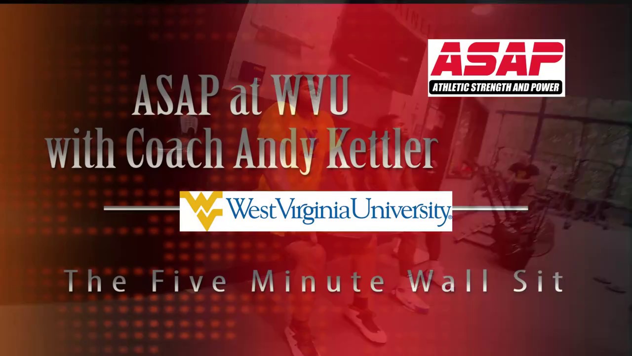 WVU Basketball Strength 5 minute wall sits w/ 100lb plates YouTube