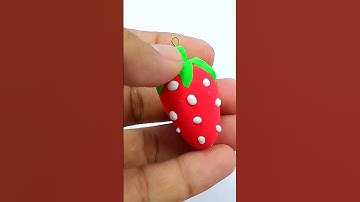 Easy Charms For Beginners | 5 in 1 Polymer Clay Miniature Tutorial | Strawberry,  Part 2 #charms