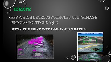 pothole detection presentation - using image processing.