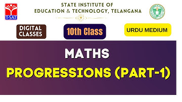 SIET 10th Class(UM) : MATHS - PROGRESSIONS (PART-1) || T-SAT