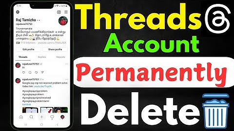 How to Permanently Delete Threads Account Tamil | Deleted Threads Account Recovery | Tamil rek