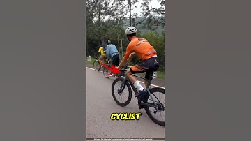 Overconfident cyclist trapped by unexpected bike 😳
