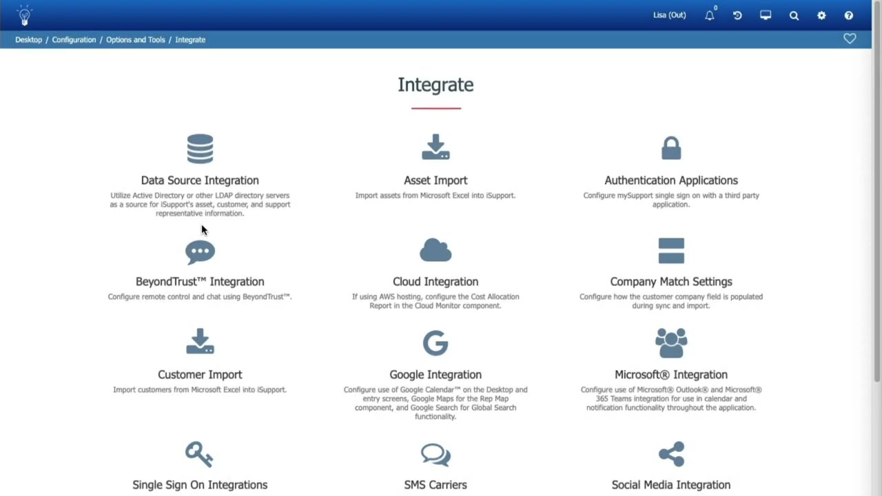 iSupport Data Source Integration