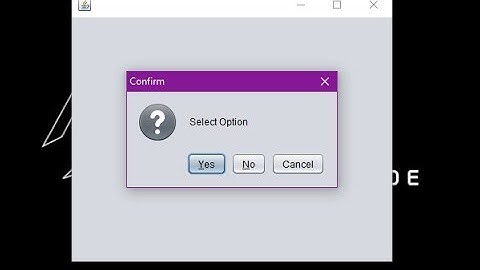 Confirmation in Confirm Dialog Box| Java Tutorial#9 |CodeX ARBX 2019