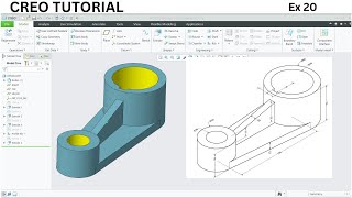 CREO 3D Modeling Tutorial: Ex 20