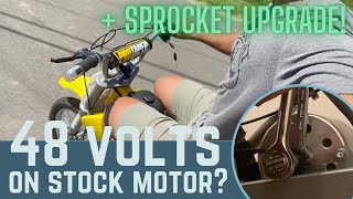 Mx650 48V Fast Scooters Overvolt Kit Part 3 13T Sprocket Upgrade And Top Speed Test