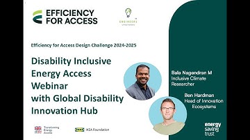 Disability Inclusive Energy Access Innovation webinar - Efficiency for Access Design Challenge 24-25