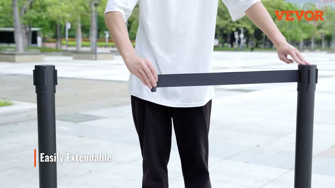 VEVOR Crowd Control Stanchion Set - Easy Assembly & Heavy-Duty Base for Any Event!