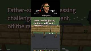 Dad vs Son Minecraft Word Guess Battle #minecraft #shorts #challenge