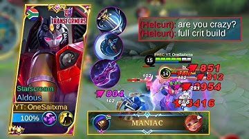 ALDOUS FULL CRIT BUILD MANIAC | INSANE DAMAGE🔥 | ALDOUS BEST BUILD 2022