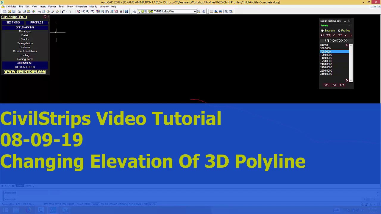 08_09_19 Changing Elevation Of 3D Polyline - YouTube
