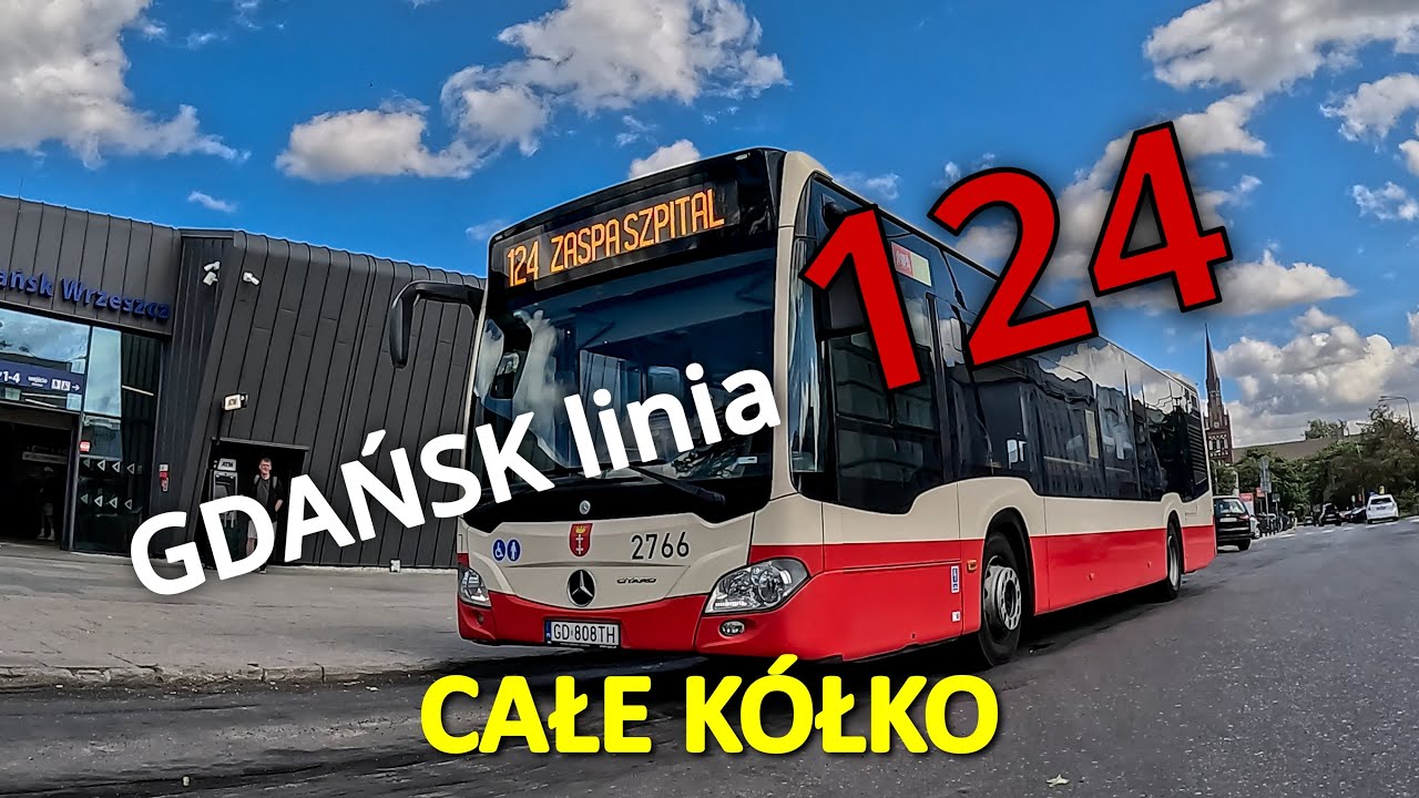 GDAŃSK linia 124 kierunek ZASPA SZPITAL ↔ WRZESZCZ PKP