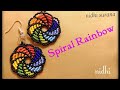 ⚜️ Spiral Rainbow, Seed bead Earrings || Aretes Tutorial DIY (0297)
