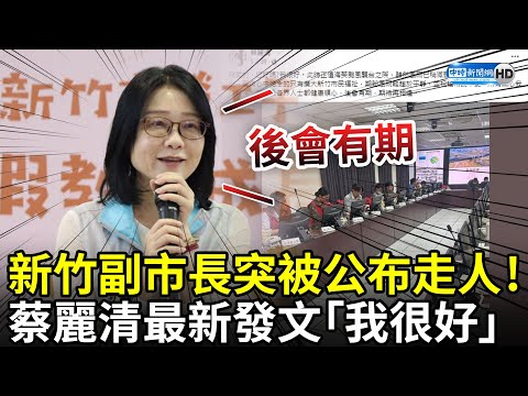 新竹副市長突被公布走人！ 蔡麗清最新發文「我很好」：後會有期 @ChinaTimes