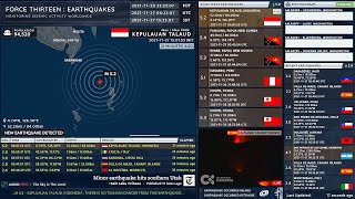2021-11-27 06:01:53 UTC | M 5.2 - Kepulauan Talaud, Indonesia | Force Thirteen Earthquakes 2021-11-27 06:01:53 UTC | M 5.2 - Kepulauan Talaud, Indonesia | Force Thirteen Earthquakes