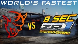 I Raced the FASTEST C7 ZR1 in the WORLD 👀 | Dodge Demon vs C7 Corvette ZR1 DRAG RACE | Demonology