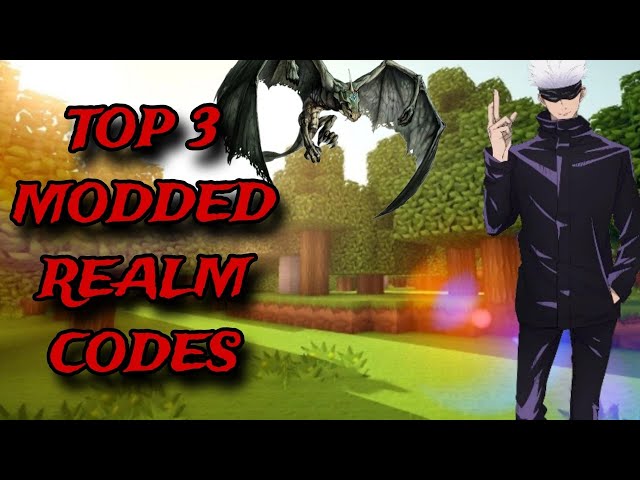 *NEW* TOP 3 BEST MODDED REALM CODES FOR MINECRAFT BEDROCK EDITION! class=