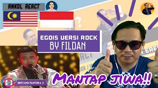 [REACTION SPONTAN] ANKOL KERASUKAN - WOW.... MANTAP Egois Versi Rock by Fildan (Adifasha Reaction)🇲🇾
