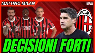 DECISIONI FORTI: IL MILAN CHIAMATO A SCELTE E LAVORO PER INVERTIRE LA ROTTA | Mattino Milan
