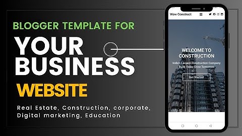 Blogger Business Template: Convert your blog into professional website [Business blogger template]