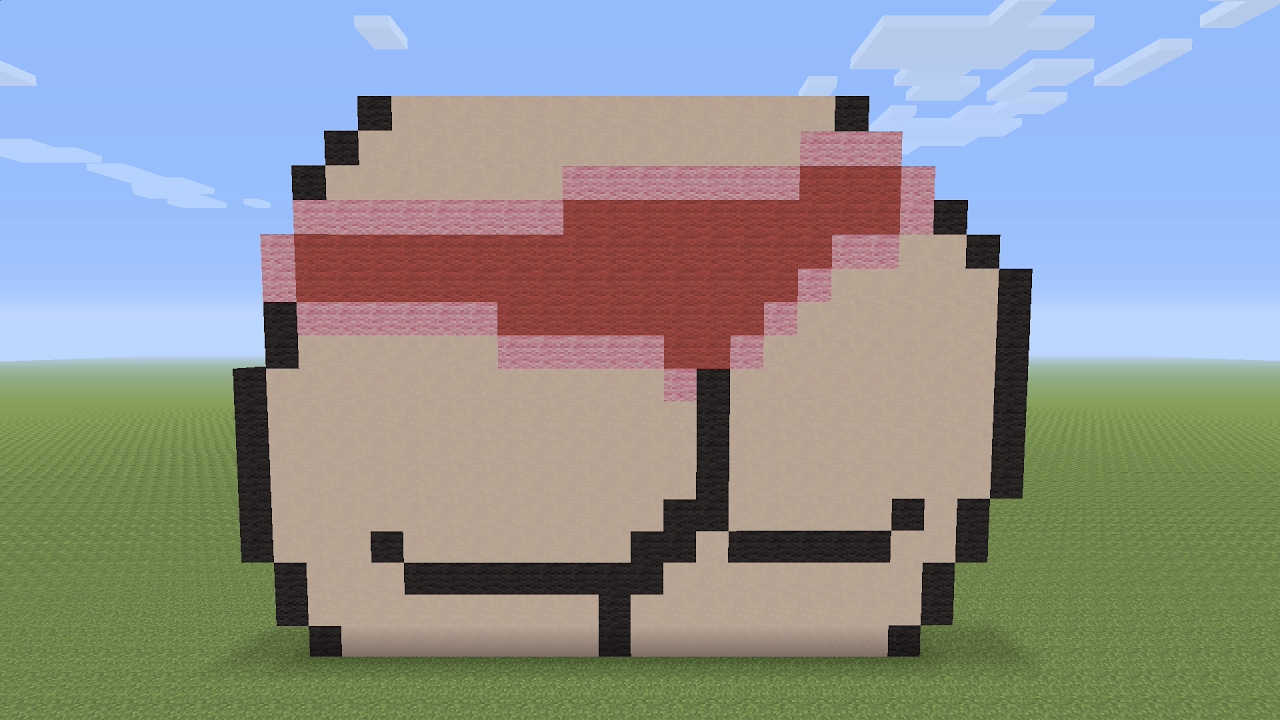 Minecraft Pixel Art - Booty Butt - YouTube.