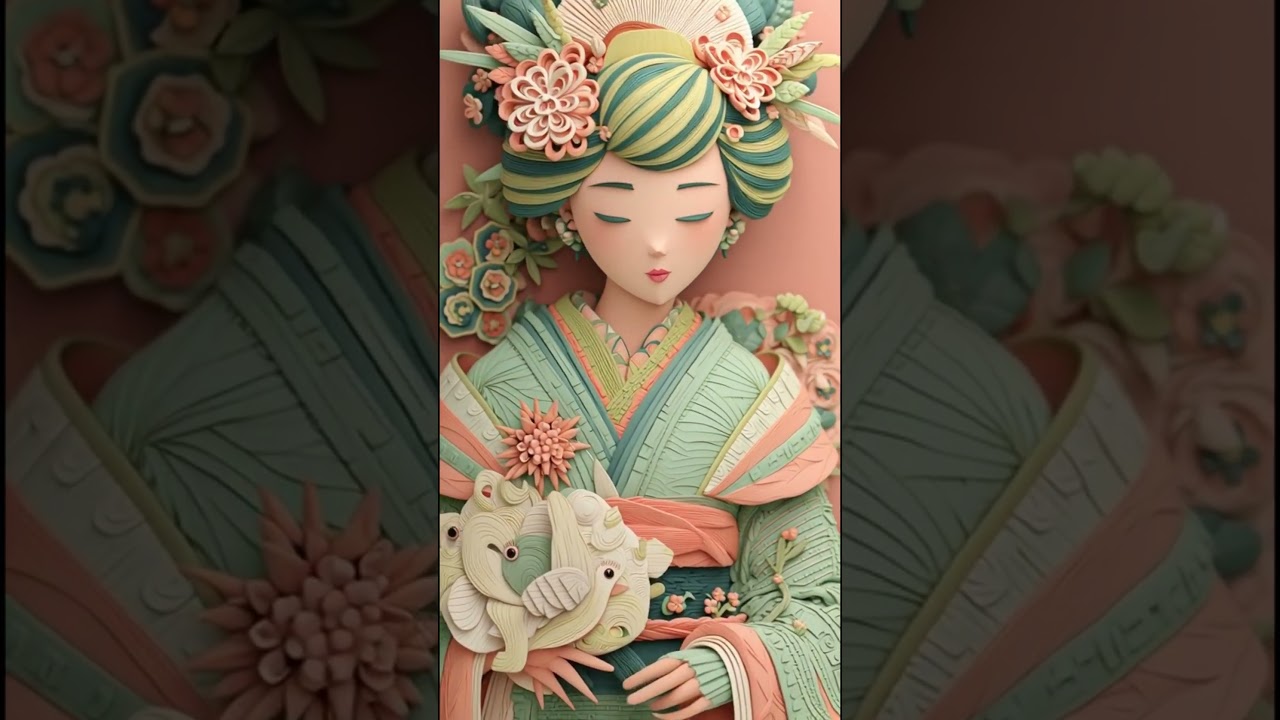 Step into a paper-crafted dream! 🌸 A world of flowers and beauty. 