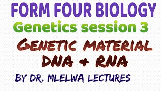 Form four biology, Genetics session 3, Hereditary material (genetics materials) screenshot 5