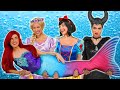 ARIEL SAVED BY DISNEY PRINCESSES BELLE, MULAN, RAPUNZEL and with MALEFICENT. Mermaid Parody.