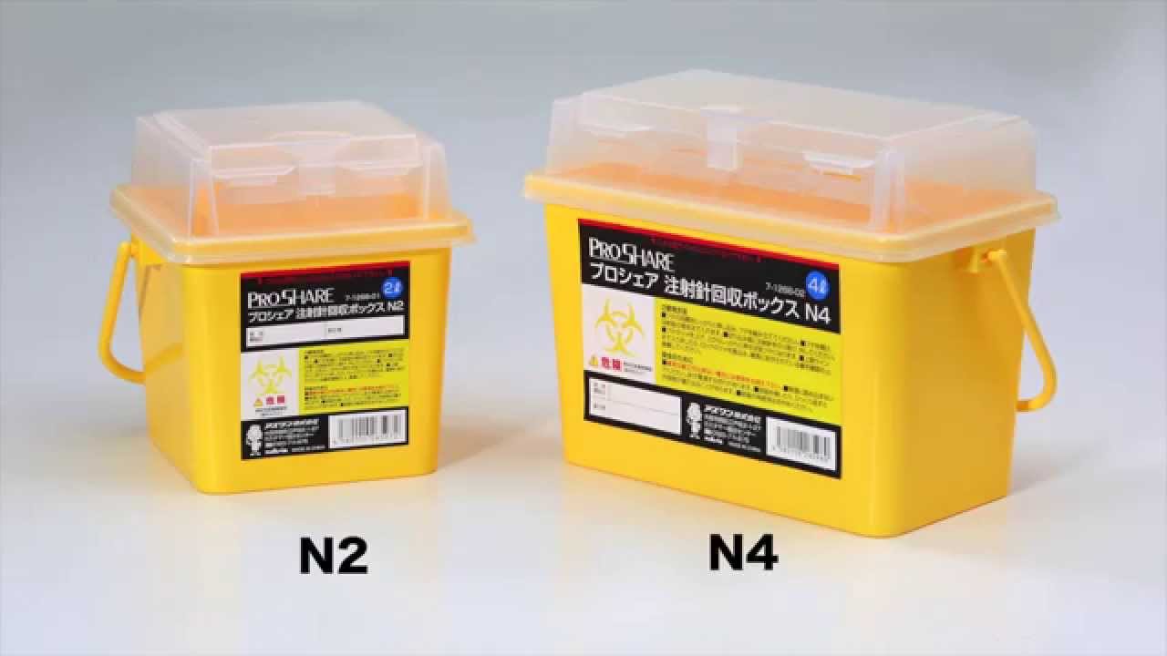 N2 プロシェア注射針回収ボックス 1個 プロシェア ナビス(アズワン) 【通販サイトMonotaRO】