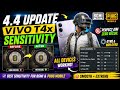 4.4 Update Vivo T4x Sensitivity Bgmi & Pubg | Vivo Mobile All Devices Sensi Gyro & Non Gyro 4.4