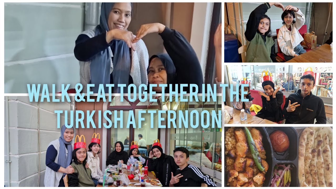 WALK AND EAT TOGETHER IN THE TURKISH AFTERNOON