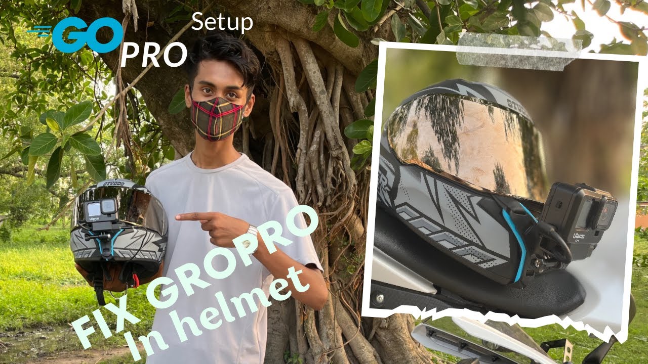How to fix GoPro/Action Camera on Helmet with Mic Motovlogging Setup 