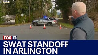 SWAT in standoff with Arlington man accused of shooting at neighbor’s house