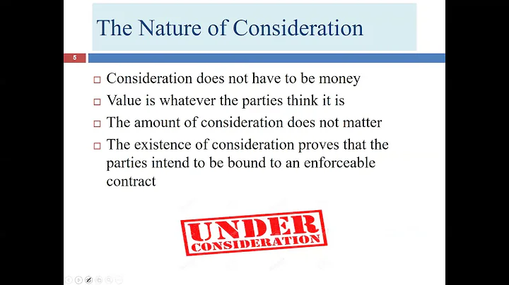 Lecture 1 for "Chapter 4: Consideration: The Value for the Promise" (LGLA 1351)