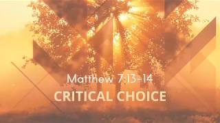 Critical Choice - March 25, 2018