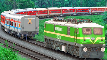 WAG9 SHUNT LHB RED EXPRESS TRAIN | BUMPY RAILROAD | Train Simulator | Railworks | NTG GAMING