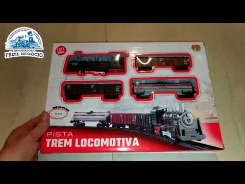 Ferrorama trem locomotiva brinquedo crianca luz 15 pecas infantil abmida