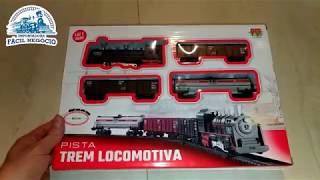 Brinquedo Trenzinho Trem Locomotiva Com Trilhos Infantil