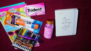 JOURNALING STICKERS DECORATING MINI JOURNAL ASMR TRIDENT CHEWING GUM SOUNDS screenshot 4