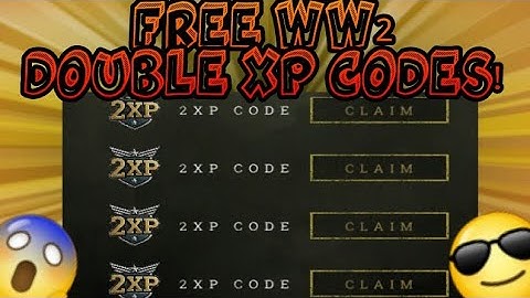 HOW TO GET FREE 2XP CODES FOR WW2!