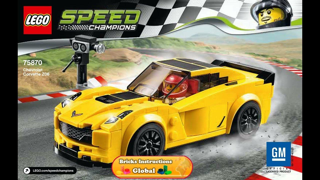 Lego 75870. Chevrolet Corvette Z06 Speed Champions. Instructions YouTube