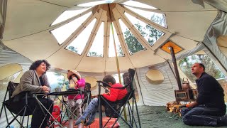 CAMPING IN OUR NEW TENT WITH A 360° ROOF VIEW