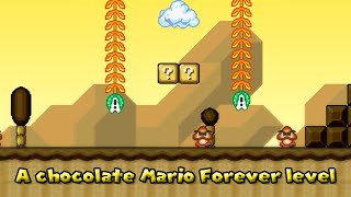 A chocolate Mario Forever level