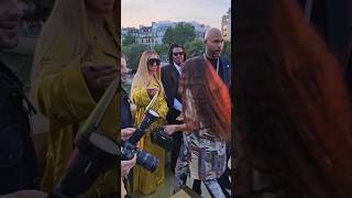 Famous #zendaya and #beyonce spotted hugging at #louisvuitton show  yesterday 😱 Profile