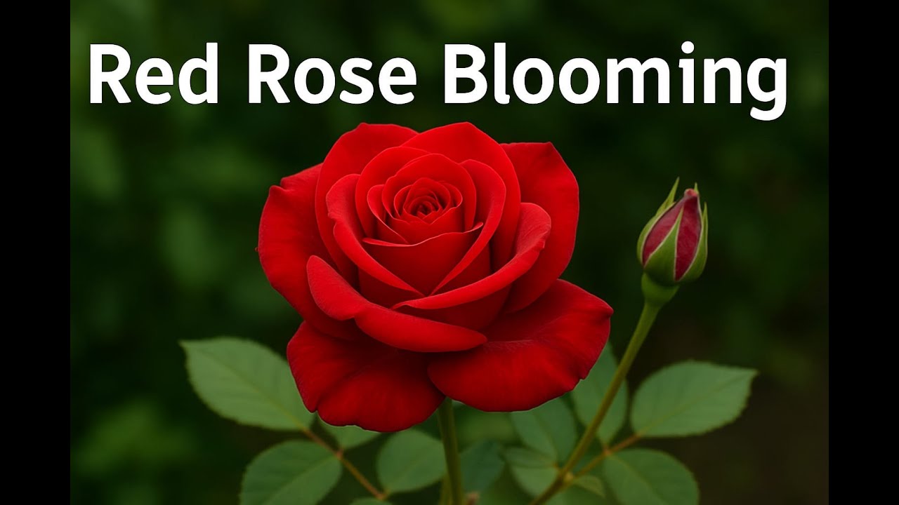 Beautiful Red Rose Blooming.